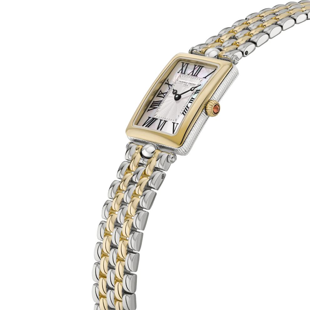 Ladies' Classics Art D&eacute;co Carr&eacute;e Watch With a White Dial and Two-Tone Stainless Steel Bracelet – Image 3 of 3