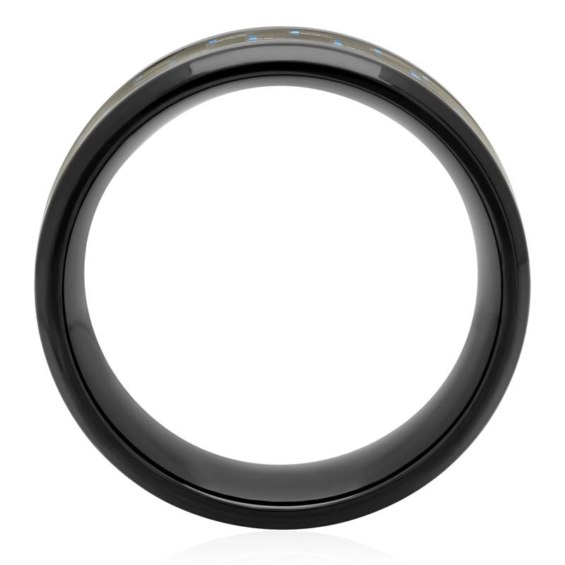 Men&#39;s Band in Carbon Fiber &amp; Stainless Steel, 8MM – Image 2 of 4