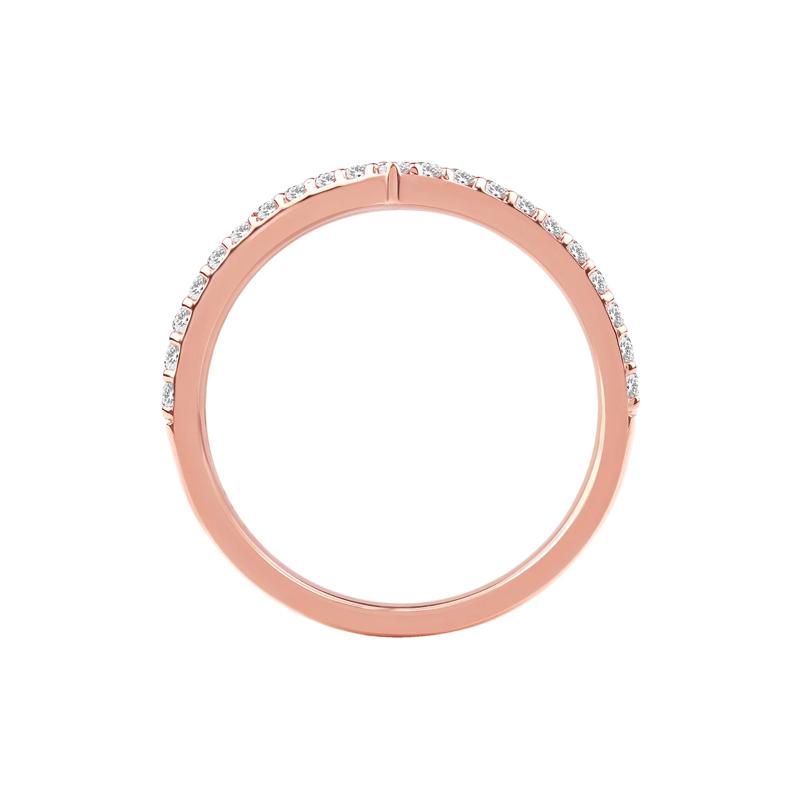 Archer Lab Grown Diamond Chevron Band in 14K Rose Gold &#40;1/4 ct. tw.&#41; – Image 2 of 5