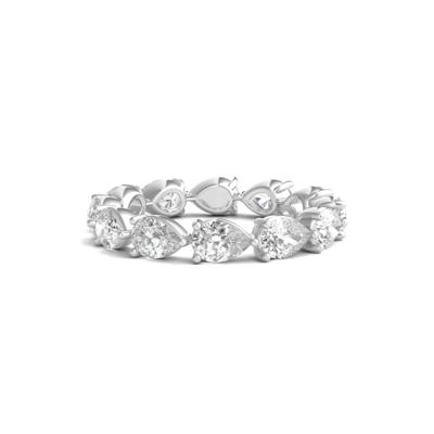 Pear-Cut Lab Grown Diamond Eternity Band in Platinum (3 ct. tw.)