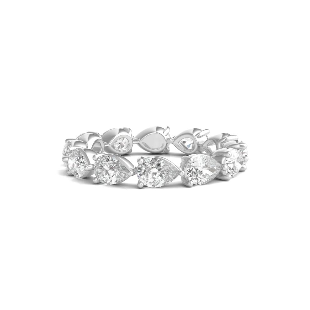 Pear-Cut Lab Grown Diamond Eternity Band in Platinum (3 ct. tw.) – Image 1 of 3