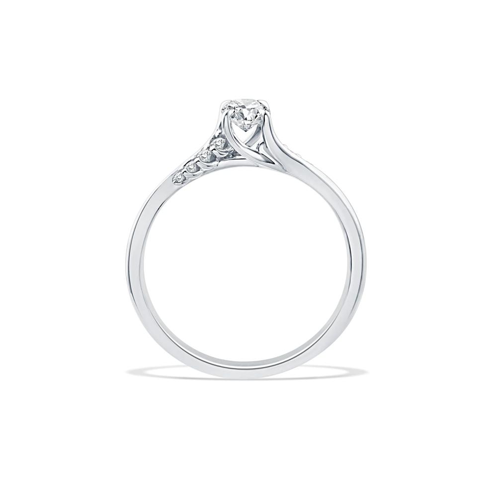 Lab Grown Diamond Oval Center Promise Ring in 10K White Gold (1/2 ct. tw.) – Image 2 of 4