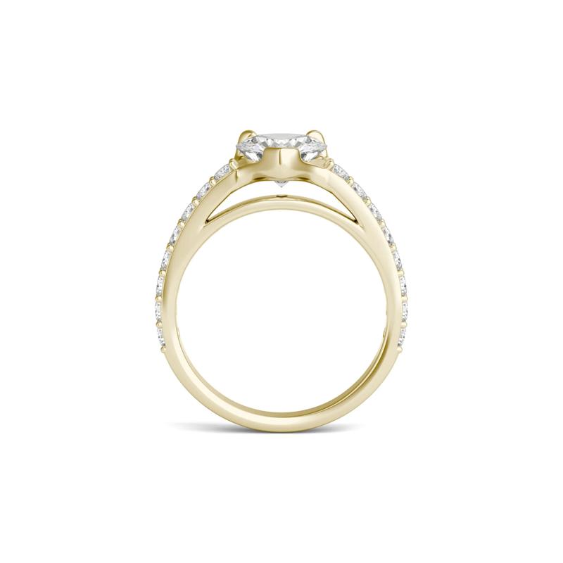 Lab-Created Moissanite Engagement Ring in 14K Yellow Gold &#40;2 1/4 ct. dew&#41; – Image 2 of 5