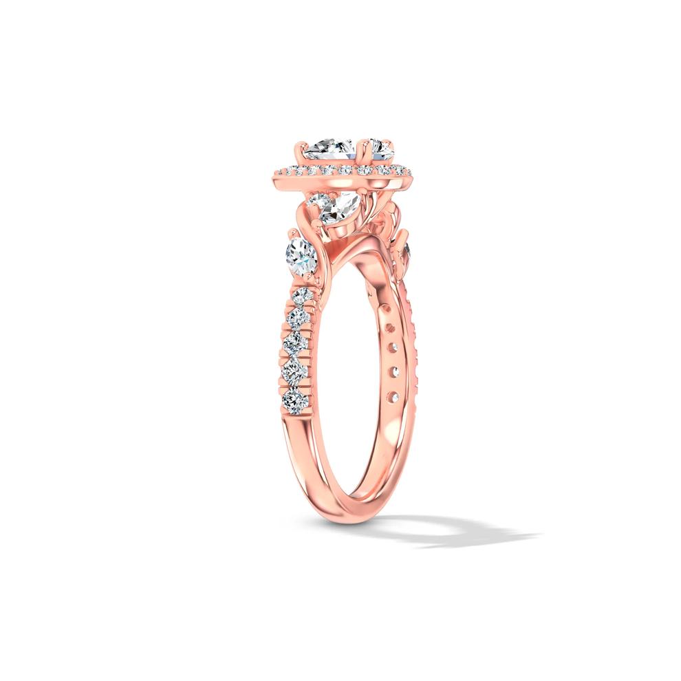 Diamond Pear-Shaped Halo Engagement Ring in 14K Rose Gold (1 ct. tw.) – Image 3 of 4