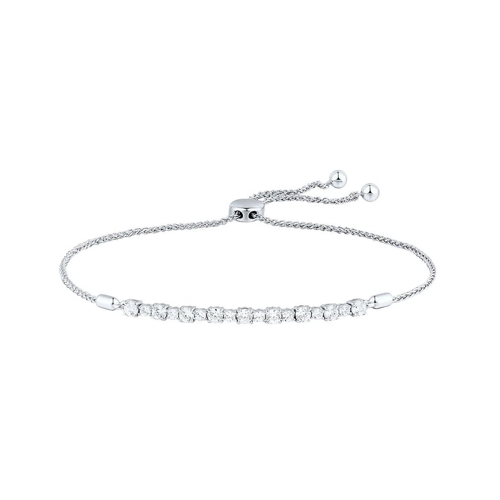 1 ct. tw. Lab Grown Diamond Bolo Bracelet in 14K White Gold – Image 1 of 1