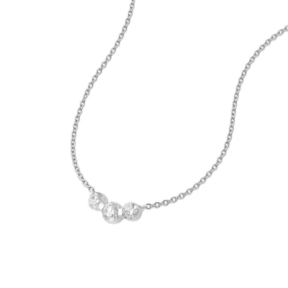 Lab Grown Diamond Frontal Necklace in 10K White Gold (2 ct. tw.) – Image 4 of 4