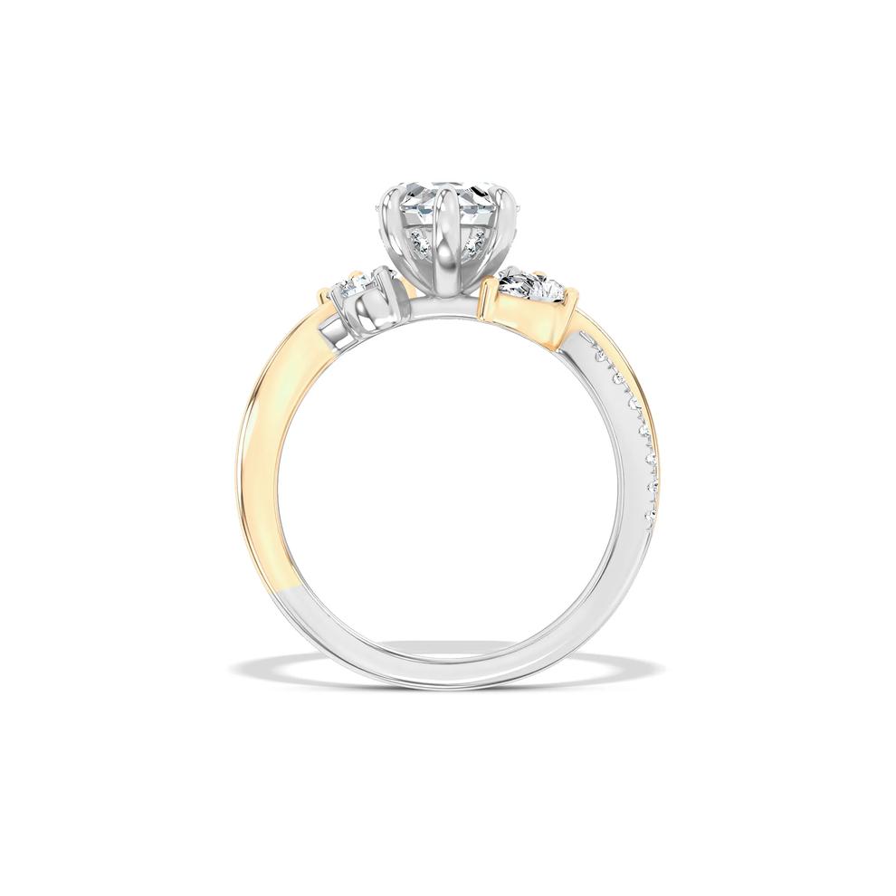 Lab Grown Diamond Twist-Shank Engagement Ring in 14K White &amp; Yellow Gold (2 5/8 ct. tw.) – Image 2 of 4