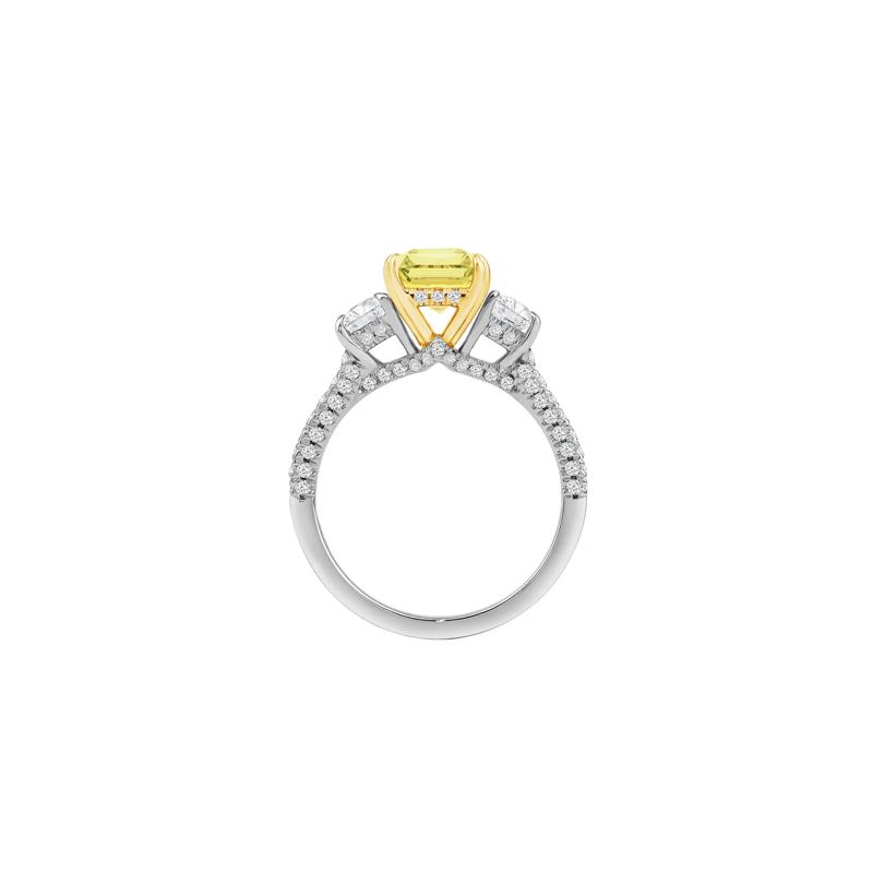 Wren Lab Grown Yellow Diamond Engagement Ring in Platinum &amp; 18K Yellow Gold &#40;4 ct. tw.&#41; – Image 2 of 4