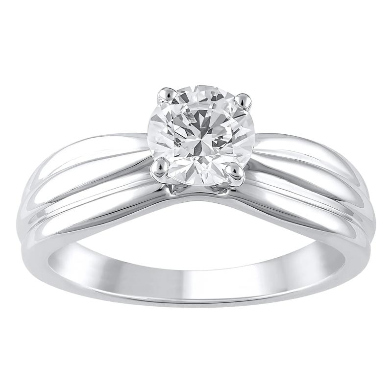 Pinched Semi-Mount Engagement Ring in 14K Gold &#40;Setting Only&#41; – Image 1 of 6