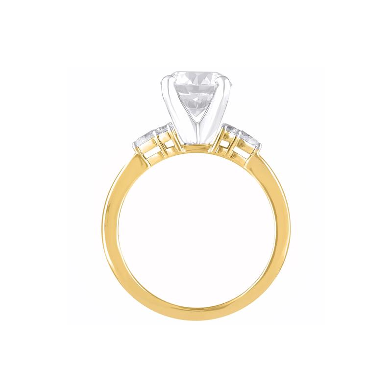 1/4 ct. tw. Diamond Semi-Mount Engagement Ring in 14k Yellow and White Gold &#40;Setting Only&#41; – Image 2 of 5
