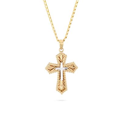 Cross Pendant Necklace in 10K Yellow Gold