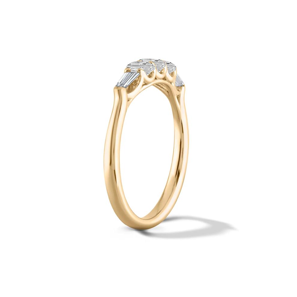 Lab Grown Diamond Oval &amp; Baguette Band in 10K Yellow Gold (1/2 ct. tw.) – Image 3 of 4