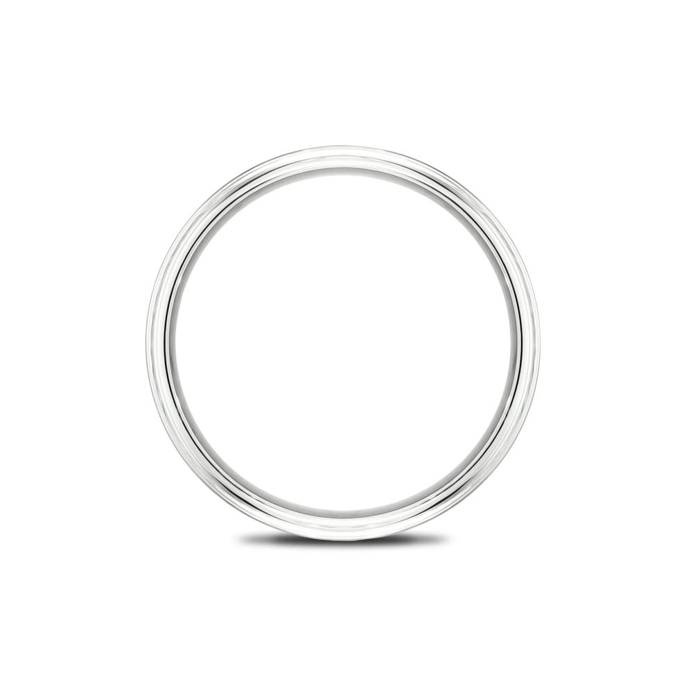 Men&rsquo;s Hammered Milgrain Wedding Band in 14K White Gold, 6MM – Image 2 of 3