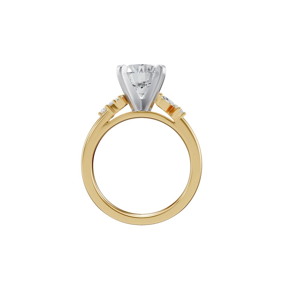 Lab Grown Diamond Semi-Mount Engagement Ring in 14K Yellow and White Gold (1/4 ct. tw.) (Setting Only) – Image 4 of 6