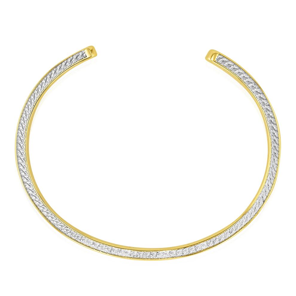 Men's Cuff Bracelet in Vermeil and Rhodium-Plated Sterling Silver – Image 2 of 2