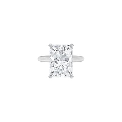 Lab Grown Diamond Radiant-Cut Solitaire Ring in 14K White Gold (6 ct.)
