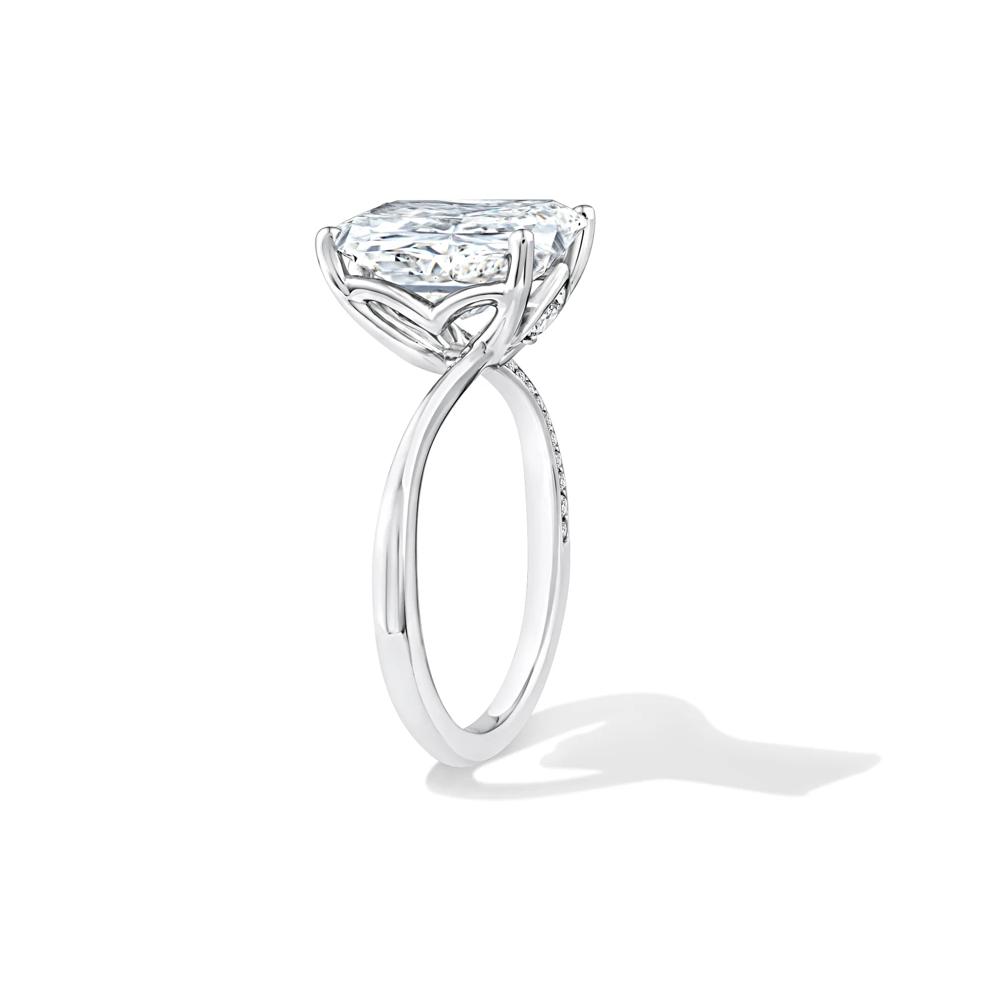 Lab Grown Diamond Radiant Center Engagement Ring in Platinum (4 1/5 ct. tw.) – Image 3 of 4