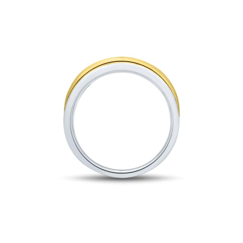 Men&rsquo;s Lab Grown Diamond Wedding Band in 10K White &amp; Yellow Gold &#40;2 ct. tw.&#41; – Image 2 of 3