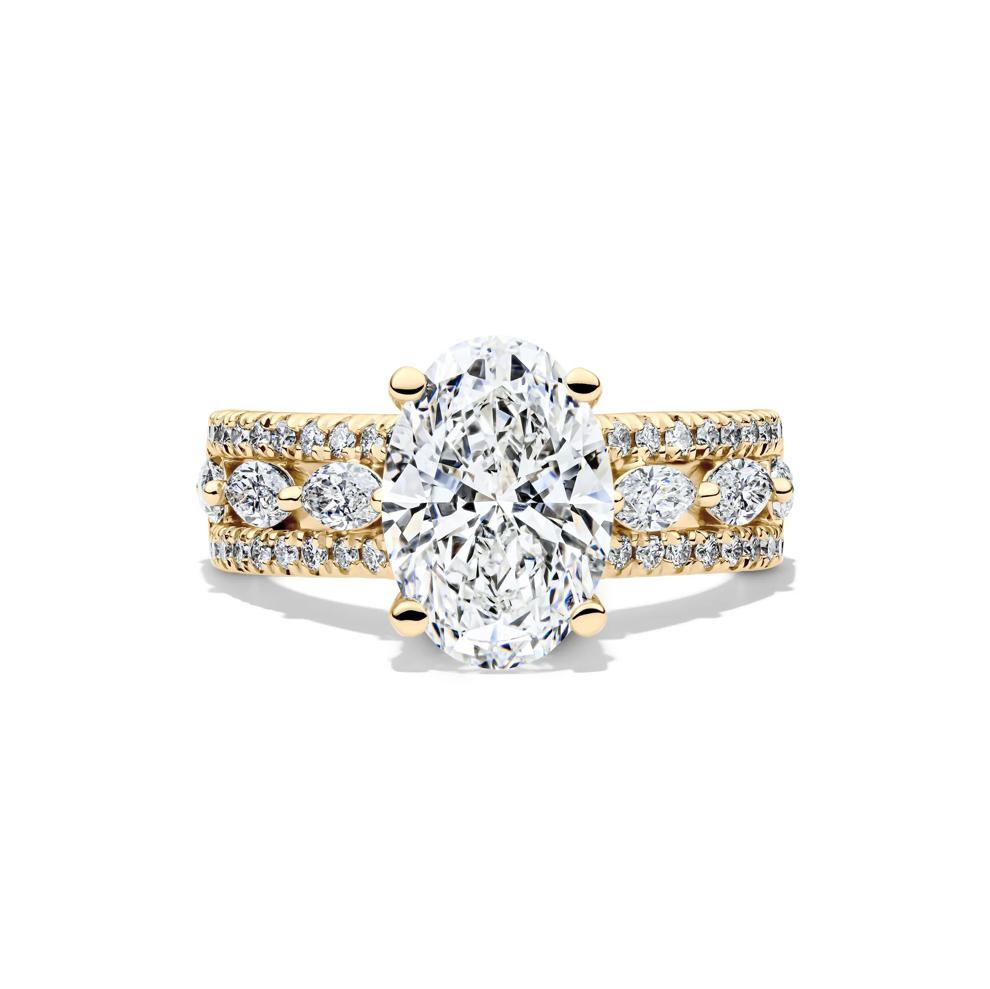 Layla Lab Grown Diamond Engagement Ring in 18K Yellow Gold (4 ct. tw.) – Image 1 of 4