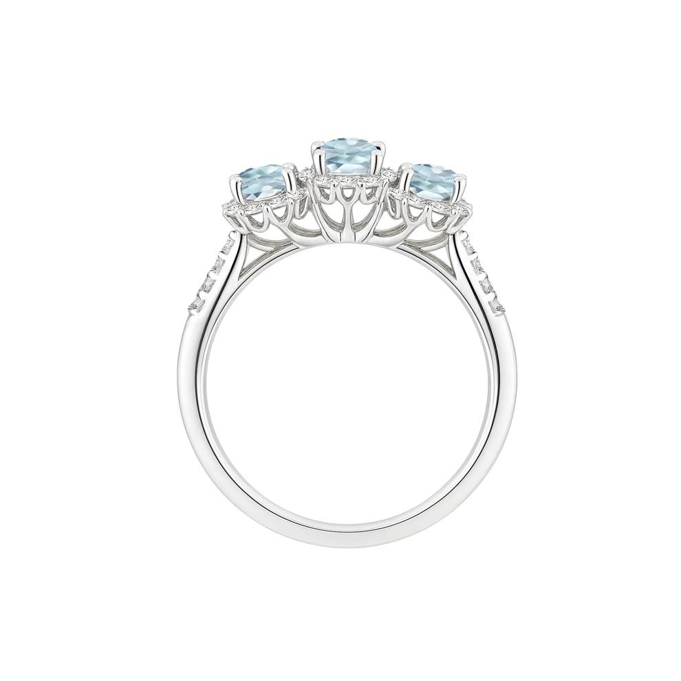 Aquamarine and Diamond Ring in 10K White Gold (1/2 ct. tw.) – Image 2 of 3