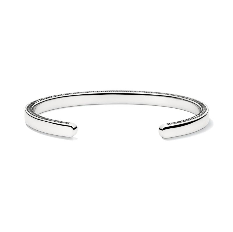 Men&#39;s High Polished Cuff Bracelet in Sterling Silver – Image 2 of 4