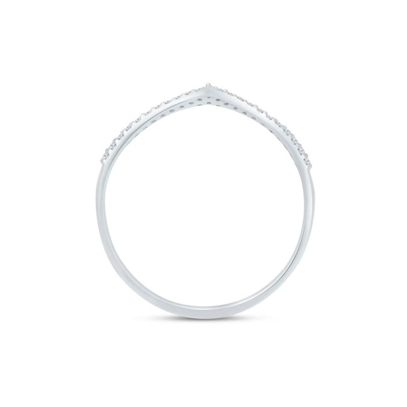 Diamond Double-Row Contour Band in 14K White Gold &#40;1/10 ct. tw.&#41; – Image 2 of 3
