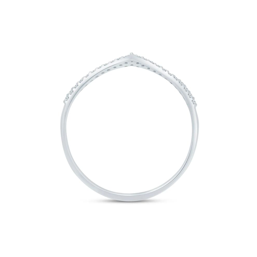 Diamond Double-Row Contour Band in 14K White Gold (1/10 ct. tw.) – Image 2 of 3
