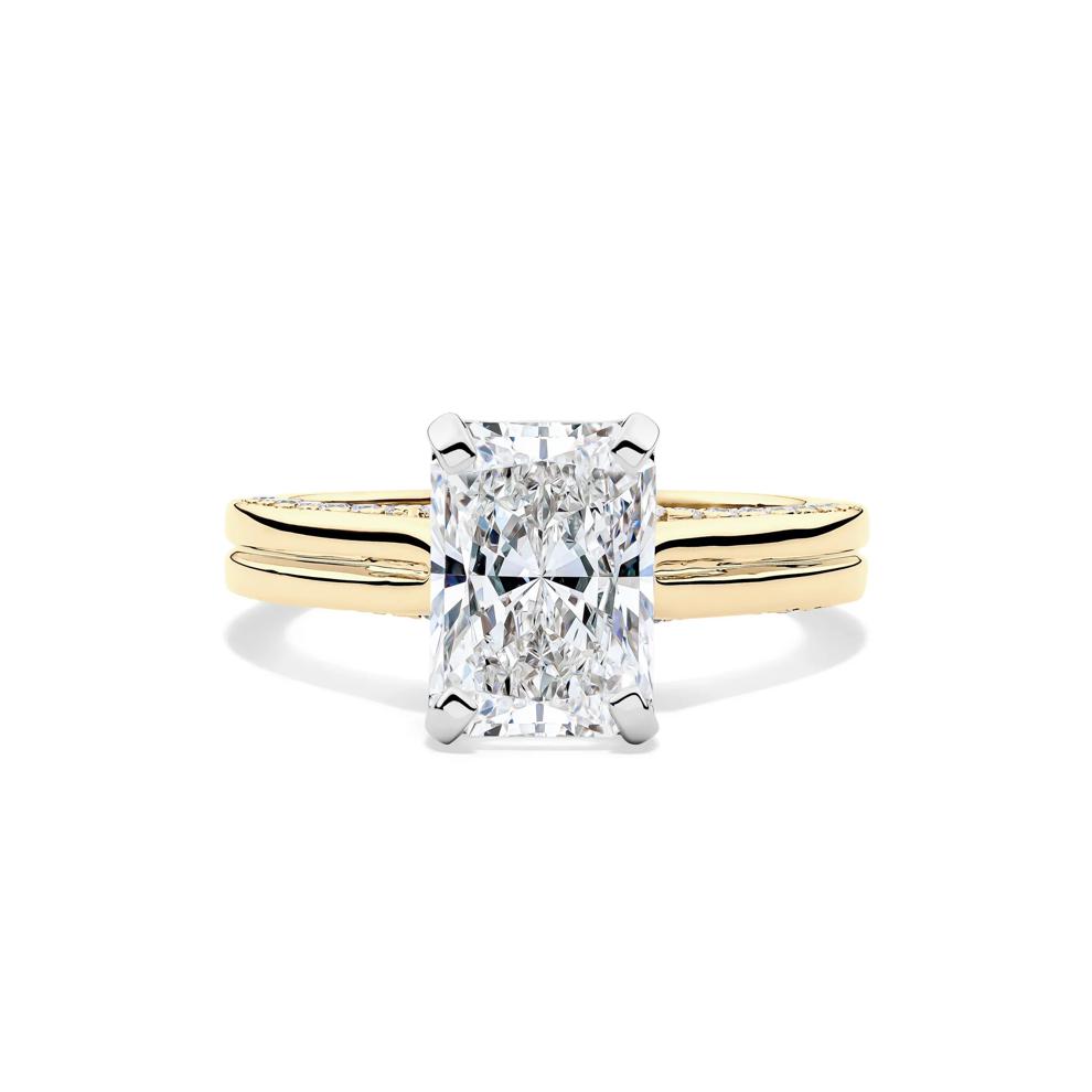 Rosamond Lab Grown Diamond Radiant Cut Ring in 18K Yellow Gold (3 1/3 ct. tw.) – Image 1 of 4