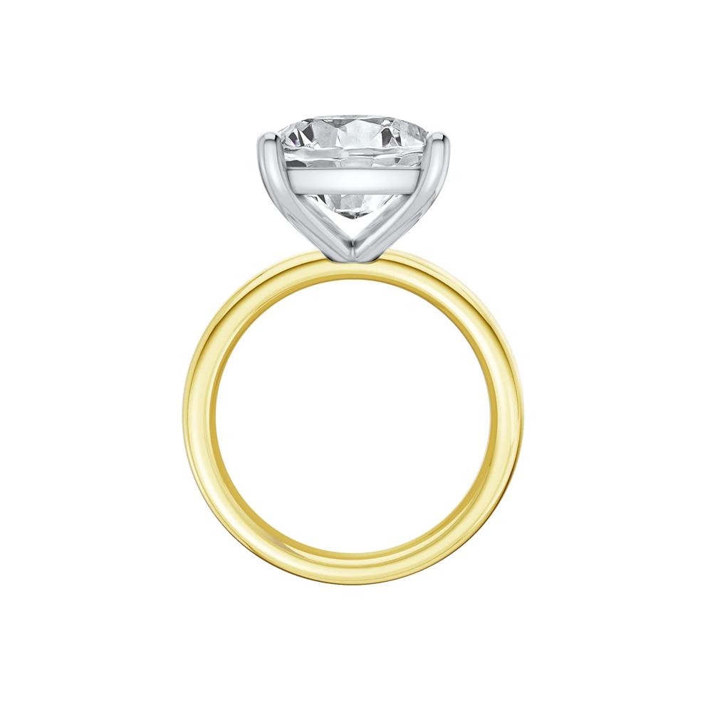 Lab Grown Diamond Elongated Cushion-Cut Engagement Ring in 14K Yellow and White Gold (8 ct. tw.) – Image 2 of 4