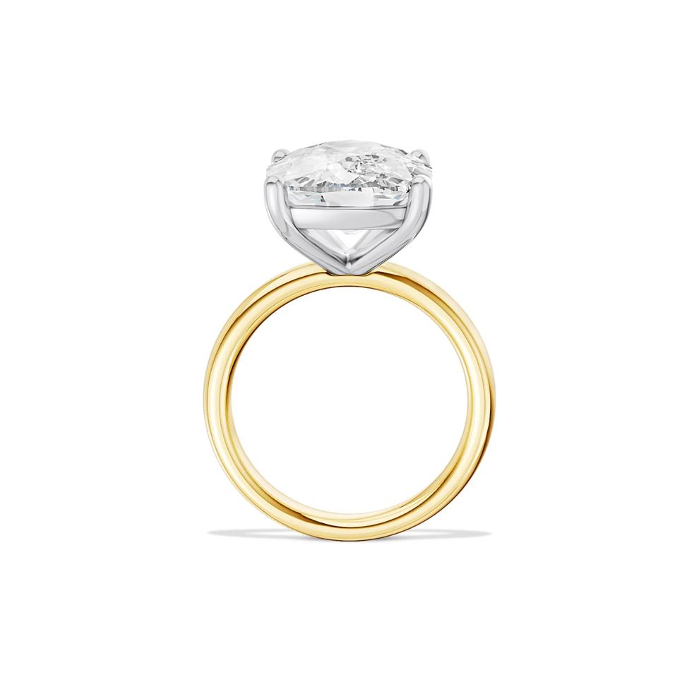 Lab Grown Diamond Elongated Cushion-Cut Engagement Ring in 14K Yellow and White Gold (8 ct. tw.) – Image 2 of 4