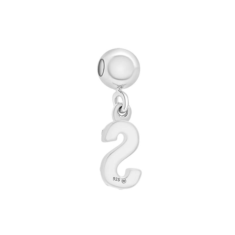 Diamond Accent S Initial Bead Charm in Sterling Silver – Image 3 of 3