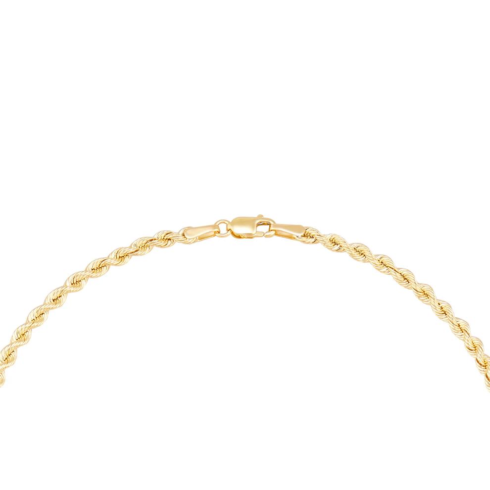 Graduated Silk Rope Chain in 10K Yellow Gold, 2.55-5mm, 18" – Image 4 of 4