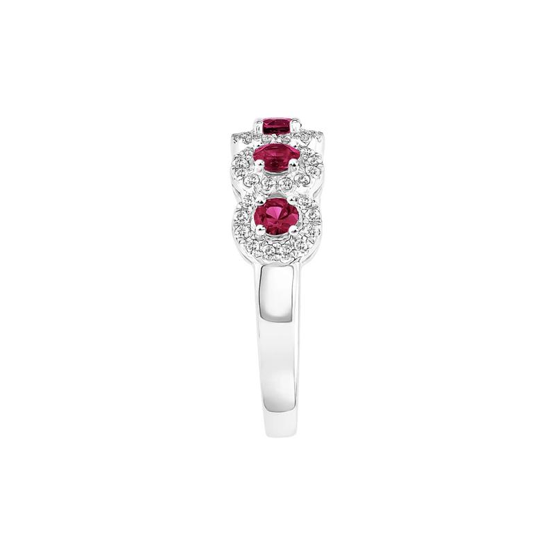 Ruby &amp; 1/3 ct. tw. Diamond Ring in 14K White Gold – Image 3 of 3