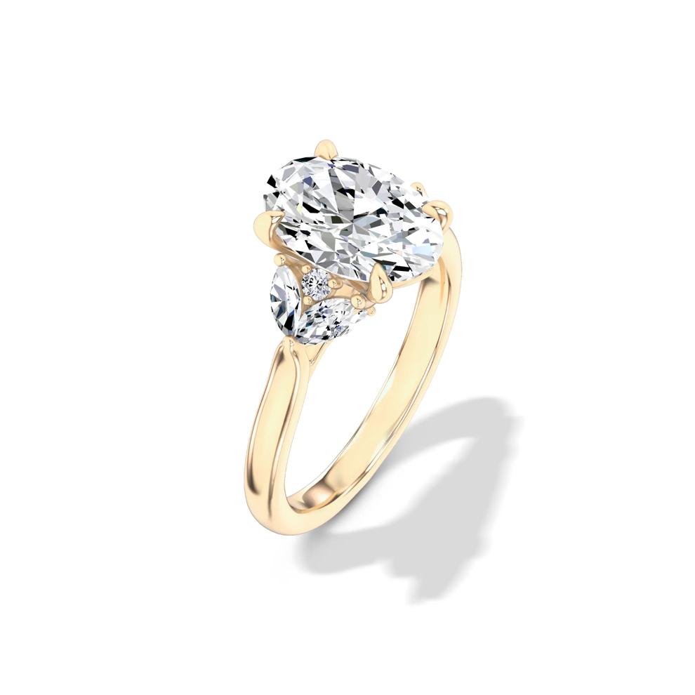 Lab Grown Diamond Oval Engagement Ring in 14K Yellow Gold (3 3/8 ct. tw.) – Image 4 of 4