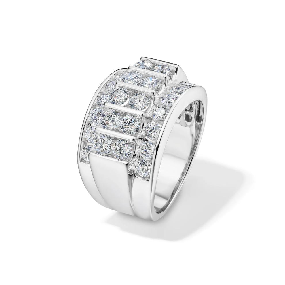 Men's Lab Grown Diamond Ring in 10K White Gold (3 ct. tw.) – Image 4 of 4