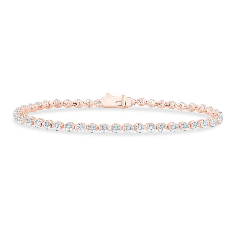 Lab Grown Diamond Tennis Bracelet in 14K Rose Gold &#40;5 ct. tw.&#41; – Image 1 of 2