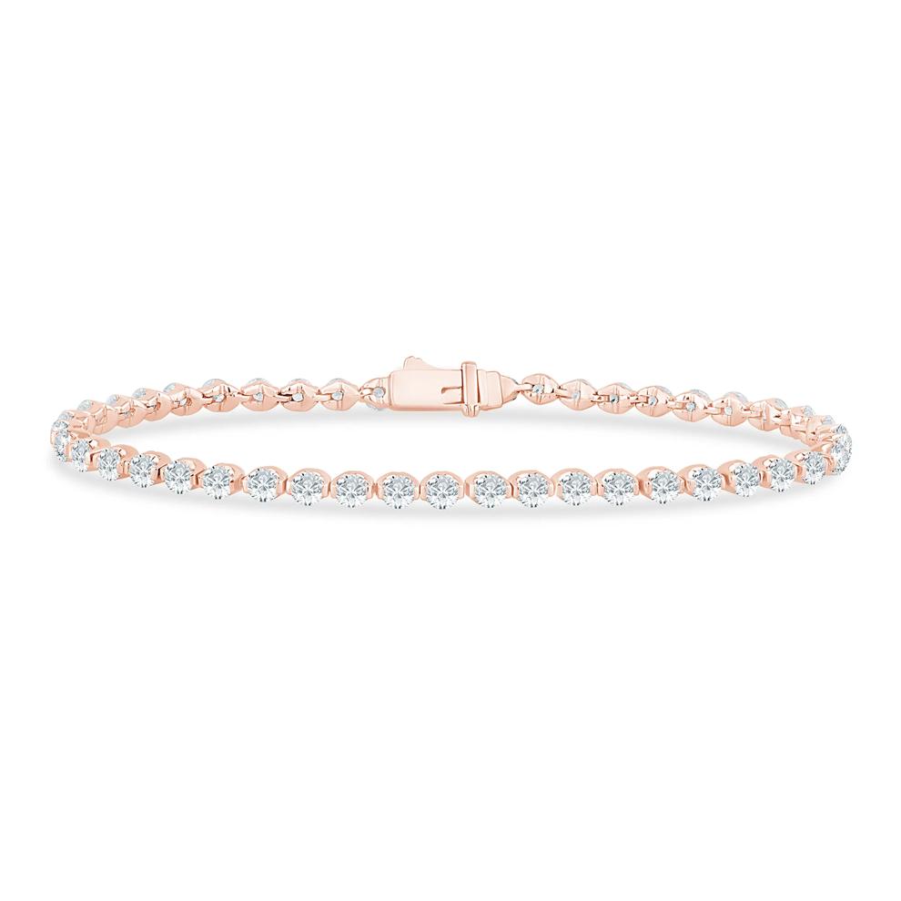 Lab Grown Diamond Tennis Bracelet in 14K Rose Gold (5 ct. tw.) – Image 1 of 2
