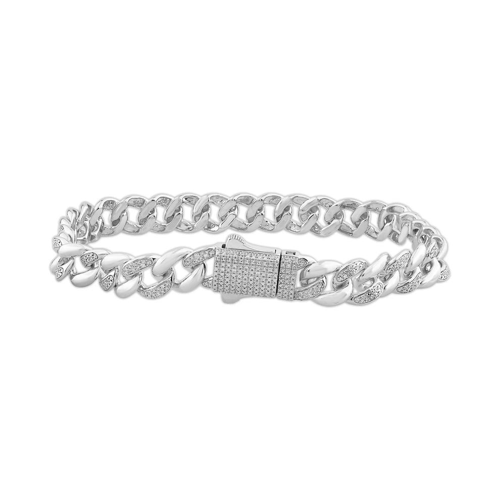 Men's Diamond Bracelet in Sterling Silver (1/4 ct. tw.) – Image 2 of 2