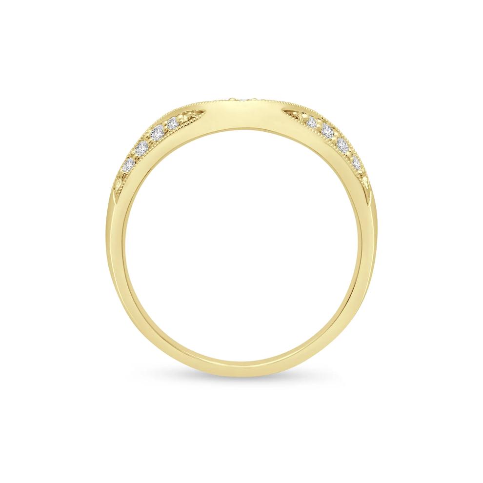 Diamond Contour Band in 14K Yellow Gold (1/7 ct. tw.) – Image 2 of 3