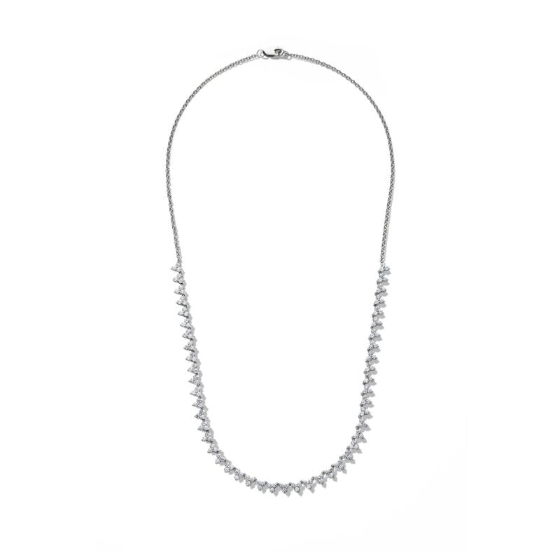 Lab Grown Diamond Cluster Necklace in 14K White Gold &#40;3 ct. tw.&#41; – Image 2 of 4