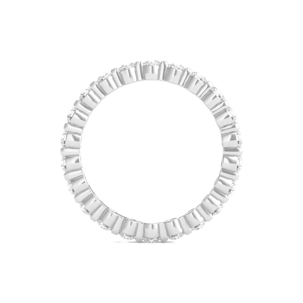 Round Brilliant-Cut Lab Grown Diamond Eternity Band in 14k White Gold (1 ct. tw.) – Image 2 of 3