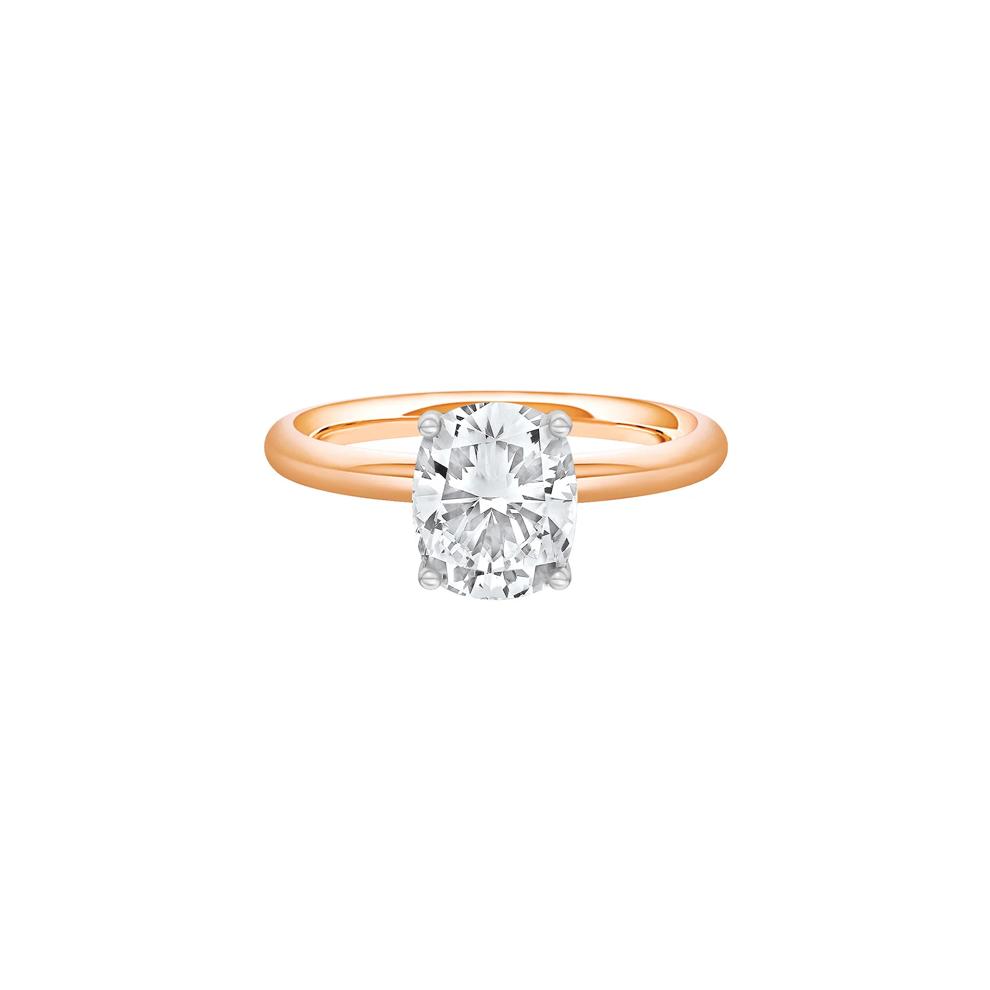 Lab Grown Diamond Elongated Cushion-Cut Engagement Ring in 14K Rose and White Gold (1 1/2 ct. tw.) – Image 1 of 4
