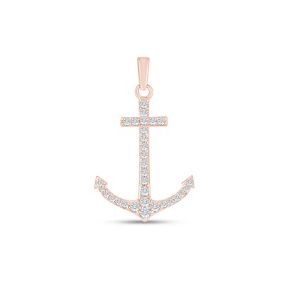 Lab Grown Diamond Anchor Charm in 10K Rose Gold (1 ct. tw.)