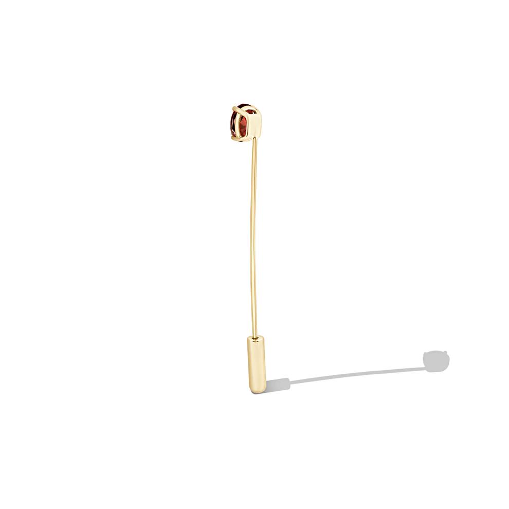 Men's Red Garnet Lapel Pin in 14K Gold Vermeil – Image 3 of 3