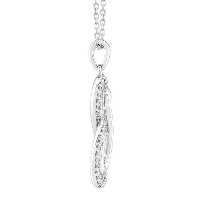 Diamond Infinity Pendant in Sterling Silver &#40;1/7 ct. tw.&#41; – Image 2 of 3