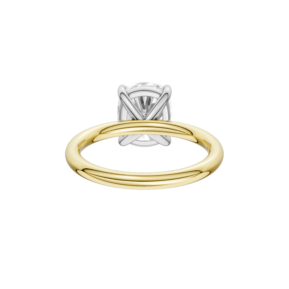 Lab Grown Diamond Elongated Cushion-Cut Engagement Ring in 14K Yellow and White Gold (3 ct. tw.) – Image 5 of 5