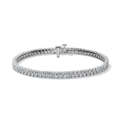 Lab Grown Diamond Double Row Tennis Bracelet in 14K Gold