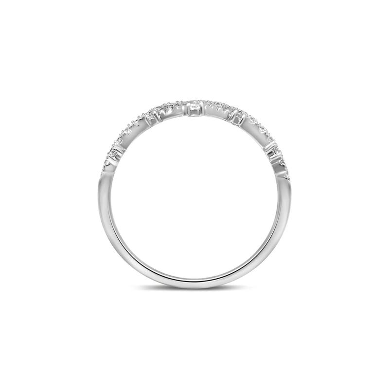 1/5 ct. tw. Diamond Contour Ring in 10K White Gold – Image 2 of 3