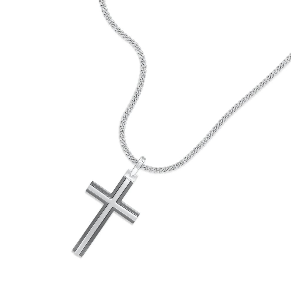 Cross Pendant in Black Rhodium Sterling Silver – Image 4 of 4