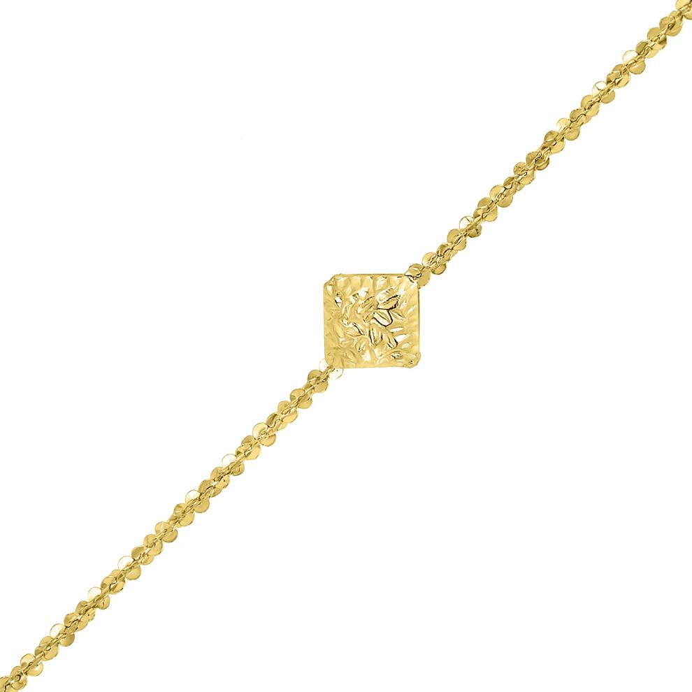 Diamond-Cut Station Necklace in 14K Yellow Gold – Image 2 of 4